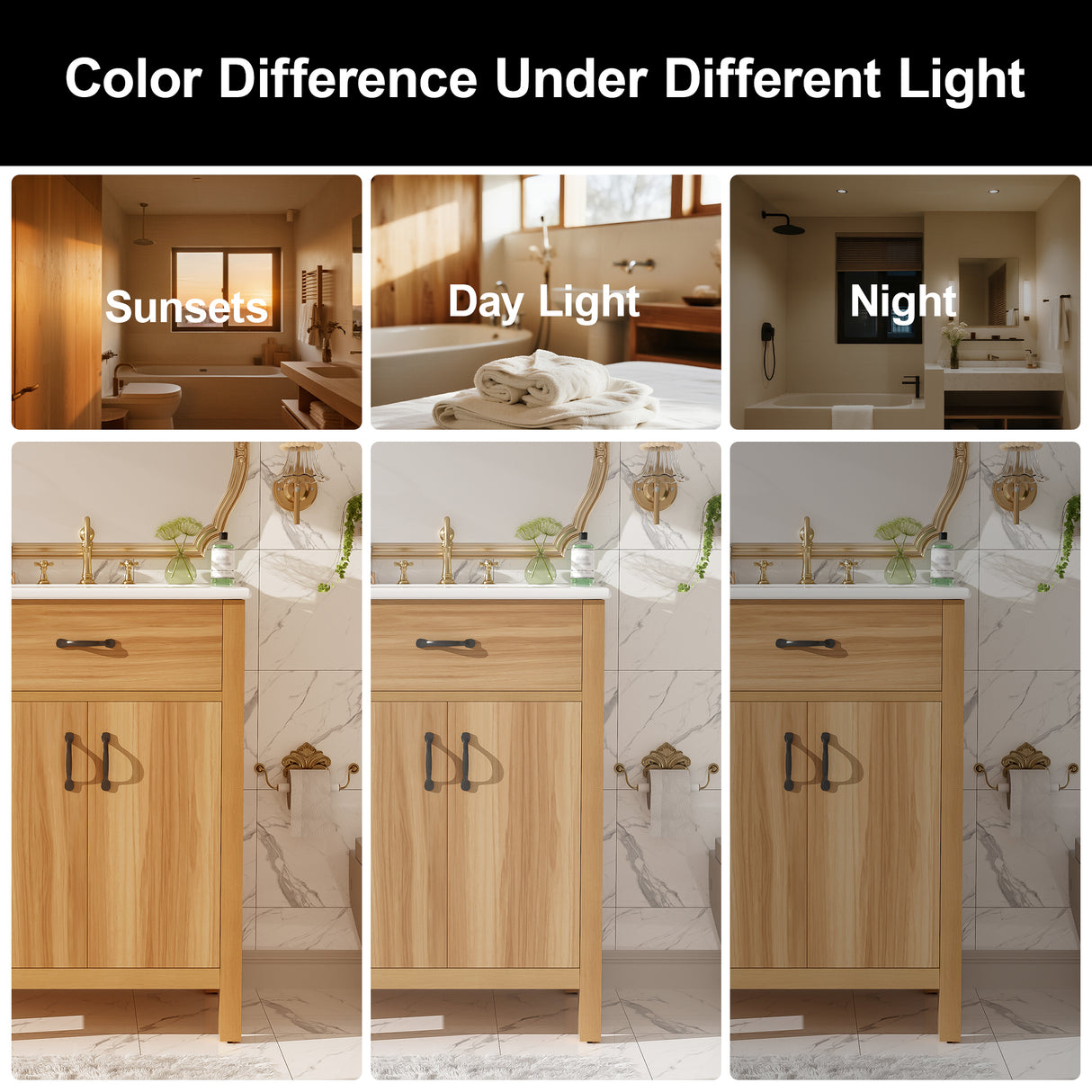 24" Bathroom Vanity with Solid Wood Frame