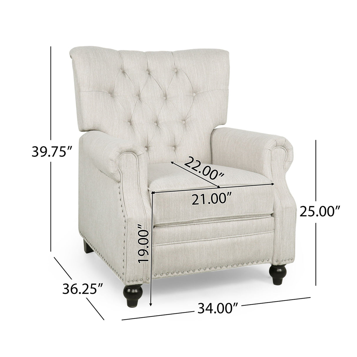 Welch - Contemporary Tufted Pushback Recliner - Best Buy Furniture