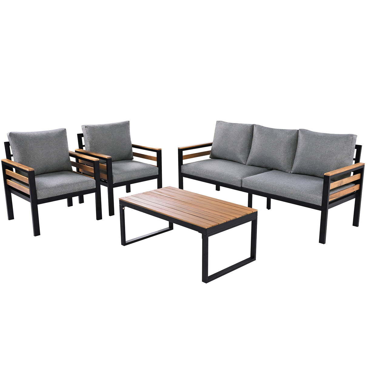 GO 4-Piece Outdoor Furniture Sofa Set for 5 People