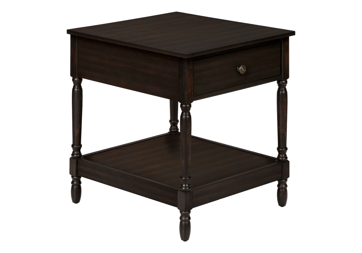 Accent - Table, 2 Tier, Square, Traditional - Walnut - Best Buy Furniture