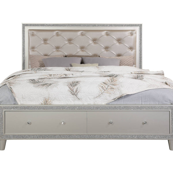Sliverfluff Bed With LED Storage