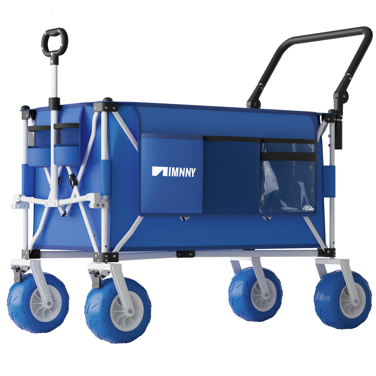 Multi-Functional Folding Wagon Cart with Rotating Handle - Steel