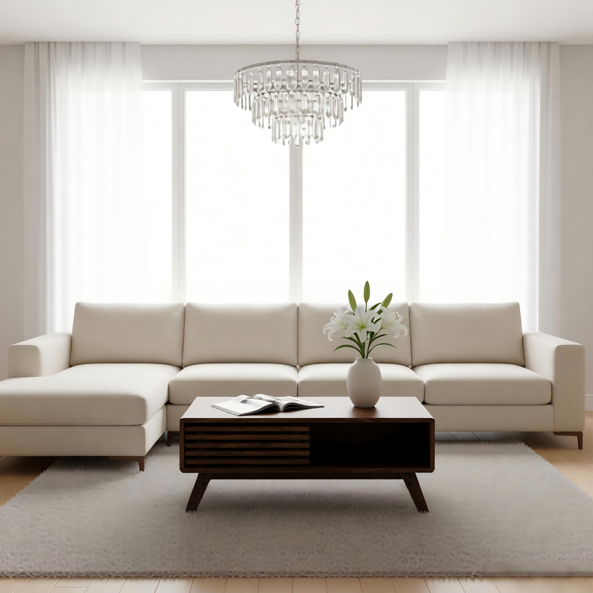 39.37" Mid-Century Coffee Table