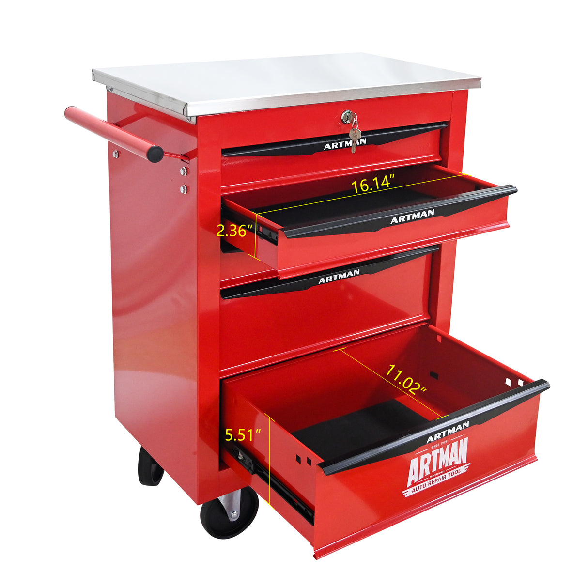 5 Drawers Multifunctional Tool Cart with Wheels
