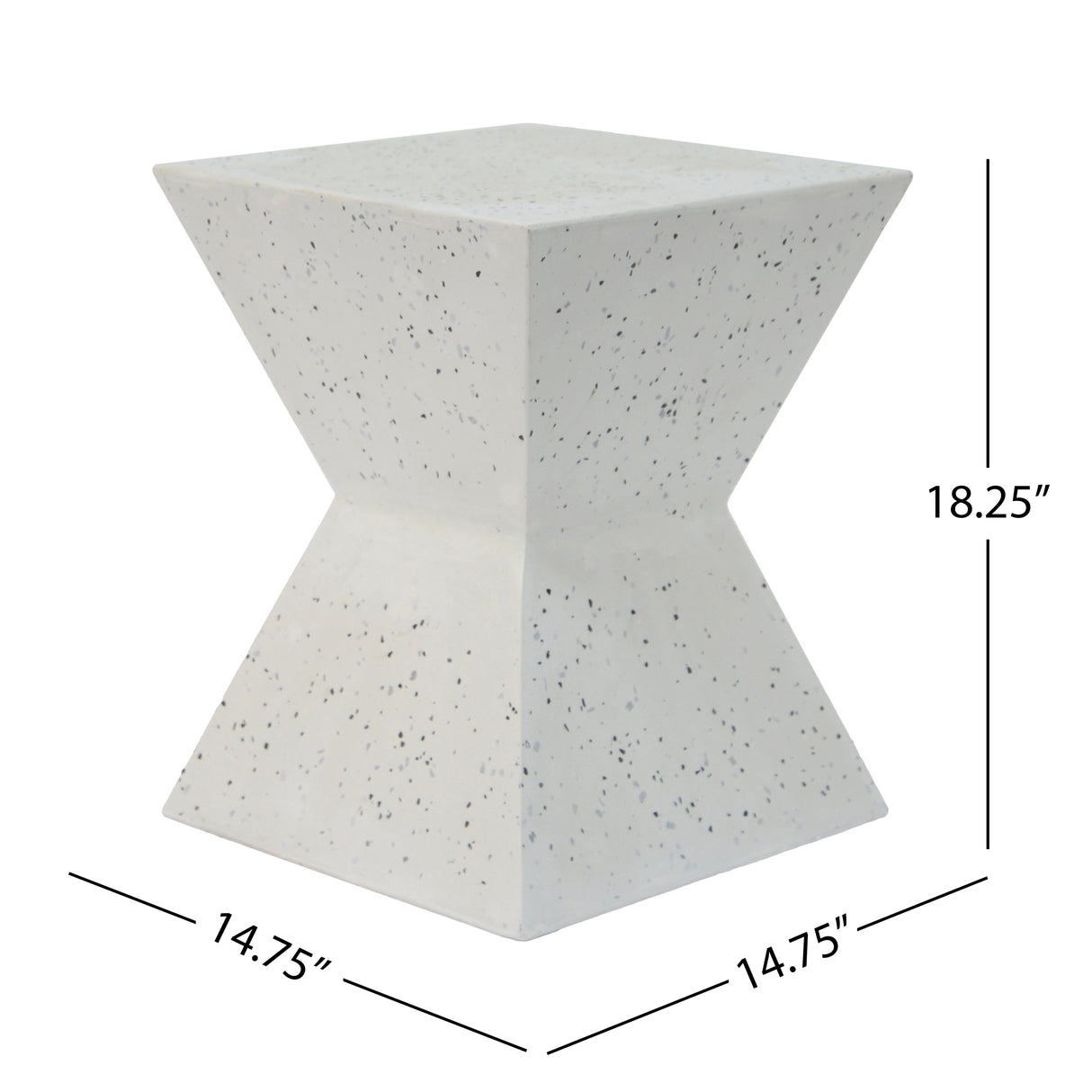 14.75" Lightweight Concrete Outdoor Accent Table