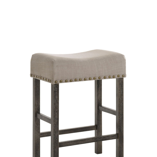 Martha II - Weathered Counter Height Stool (Set of 2) - Gray / Tan - Best Buy Furniture