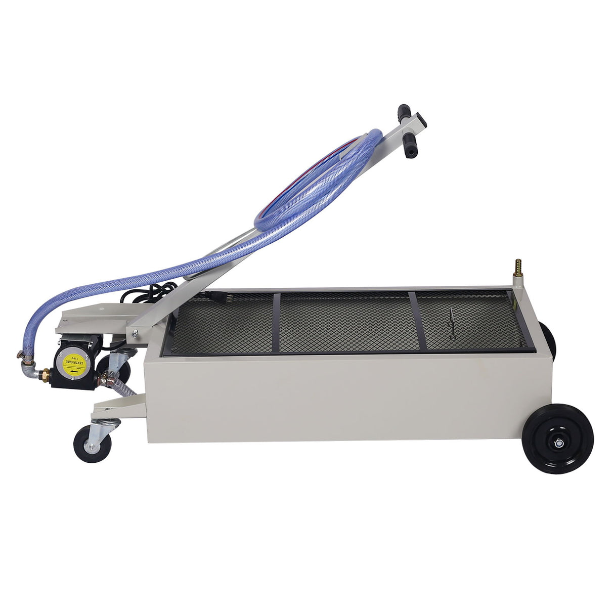 High Impact Polypropylene 20 Gallon Low Profile Oil Drain With Pump Steel - Gray