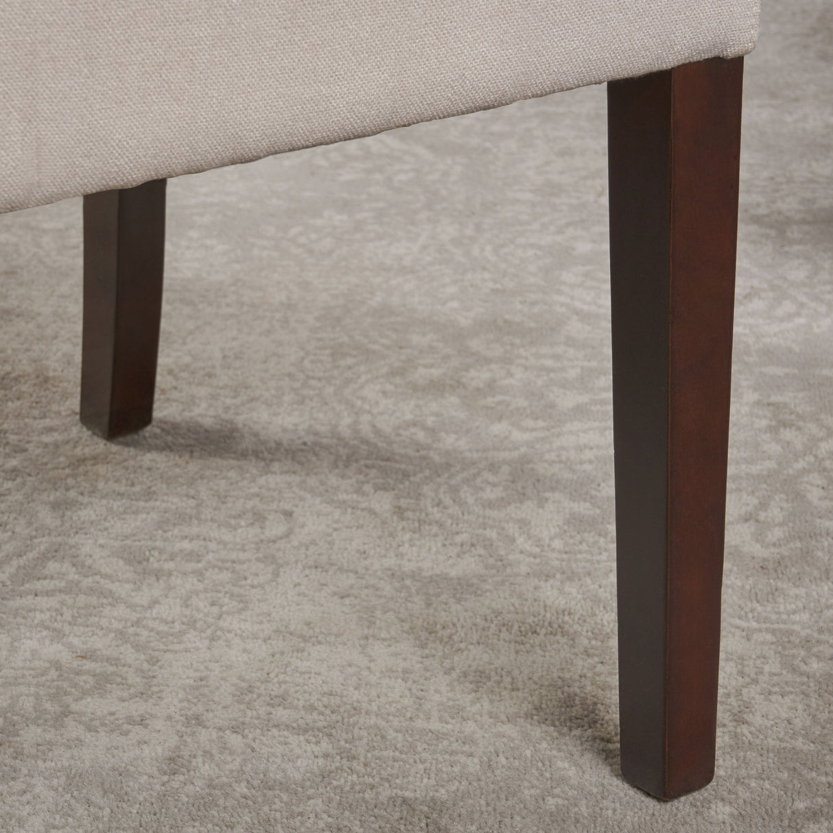 Modern Wingback Dining Chair (Set of 2) With Upholstered - Ivory