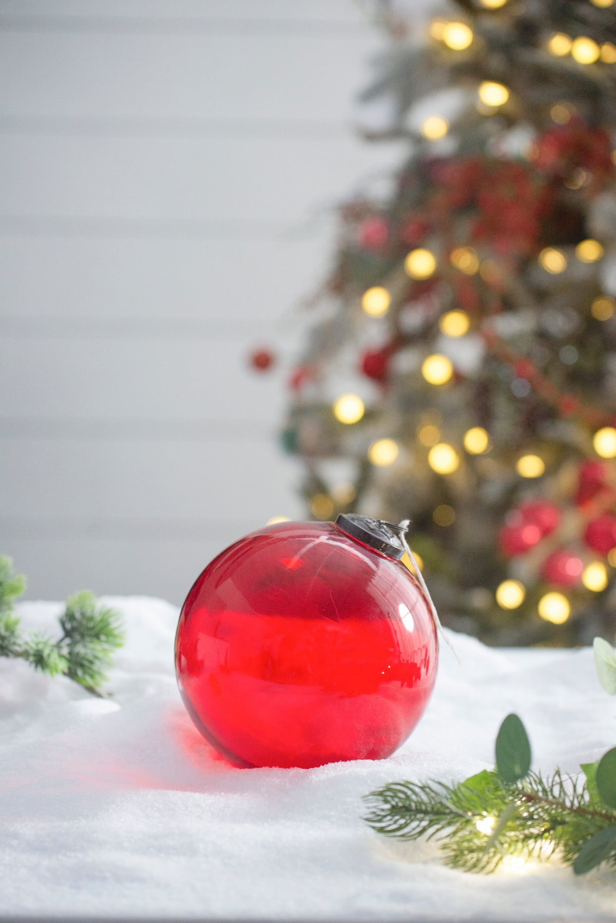 6" Mercury Antiqued Glass Ornament