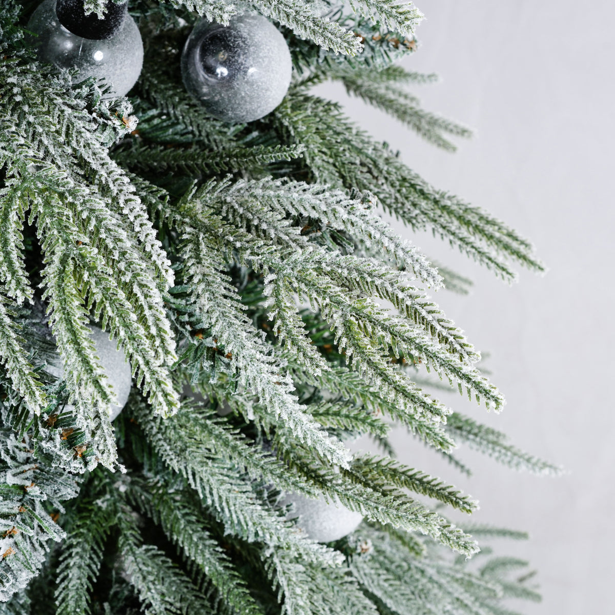 7 FT Pre-Lit Flocked Artificial Christmas Tree with LED Lights - view 8
