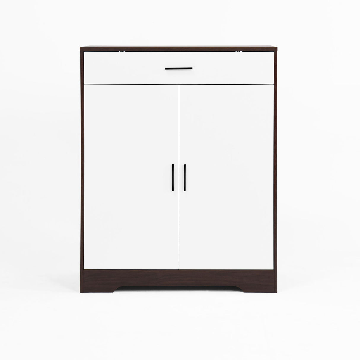 Freestanding Wooden Shoe Cabinet, 4 Tier Organizer With Drawer