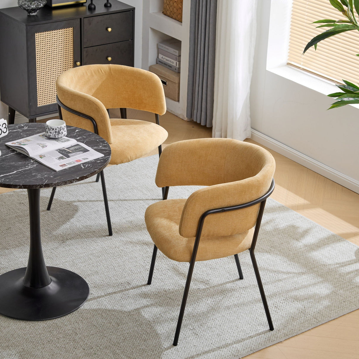Modern Upholstered Arm Dining Chair Set - Best Buy Furniture