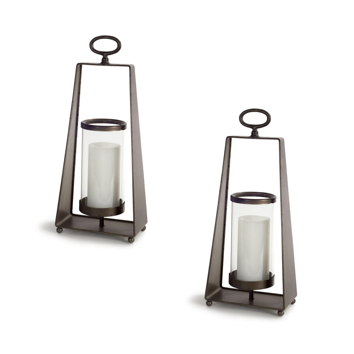 Metal-candle-holder-with-tapered-frame-(set-of-2)-Candle-Holders