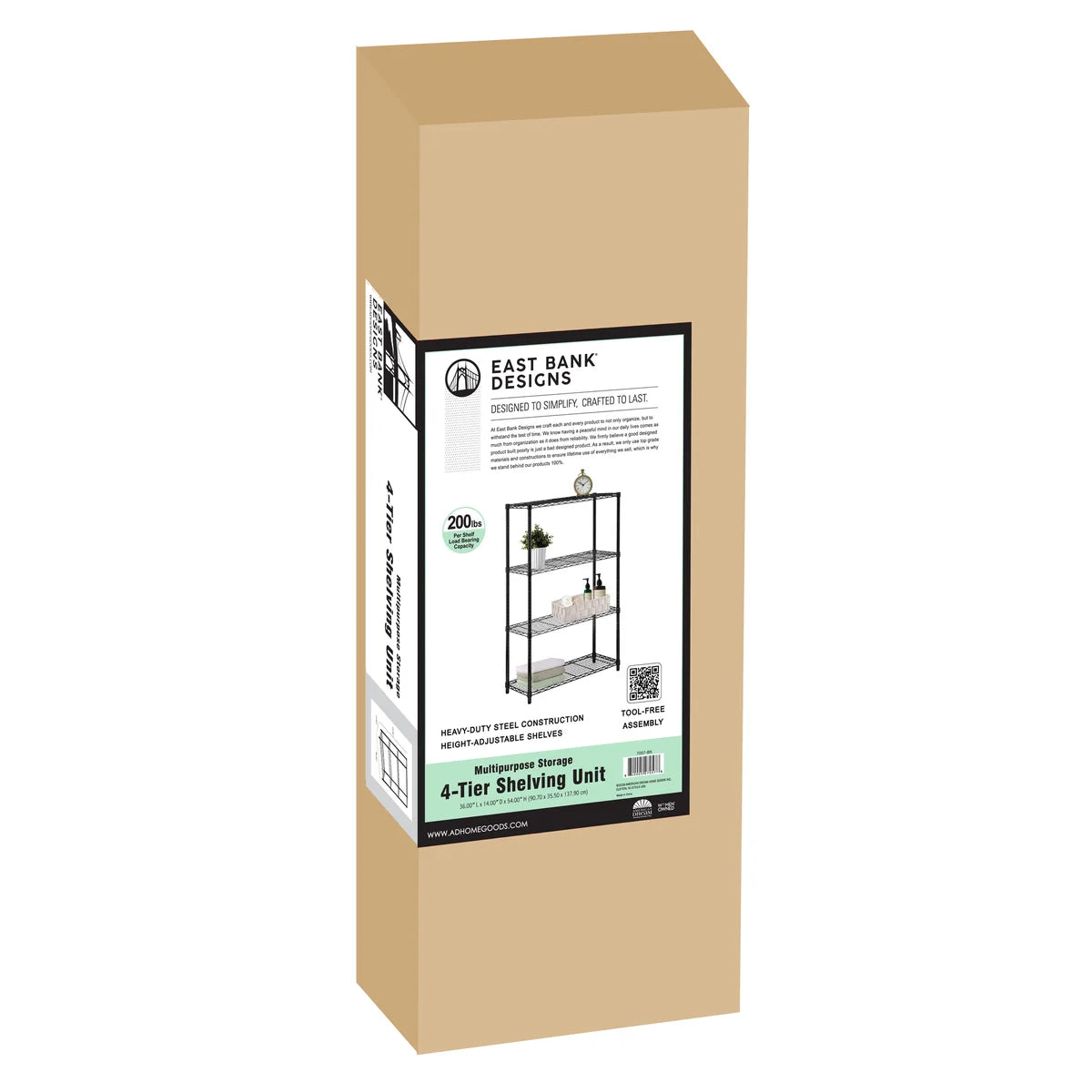 Assembled Metal Storage Shelving Unit - 3 Sizes & 2 Colors!