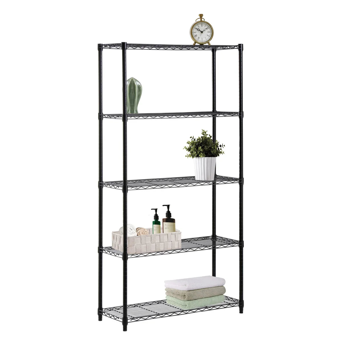 Assembled Metal Storage Shelving Unit - 3 Sizes & 2 Colors!