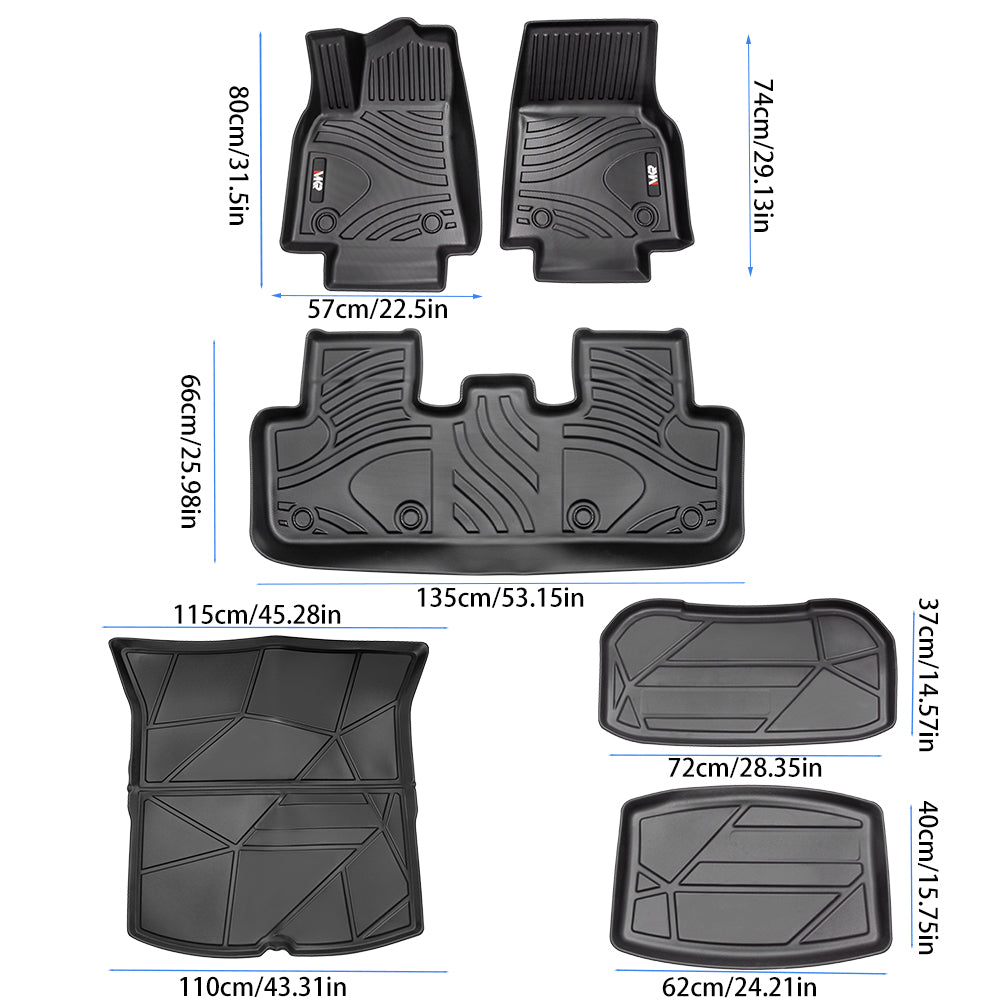 All-Weather TPE Floor Mats for Tesla Model Y 2021-2022