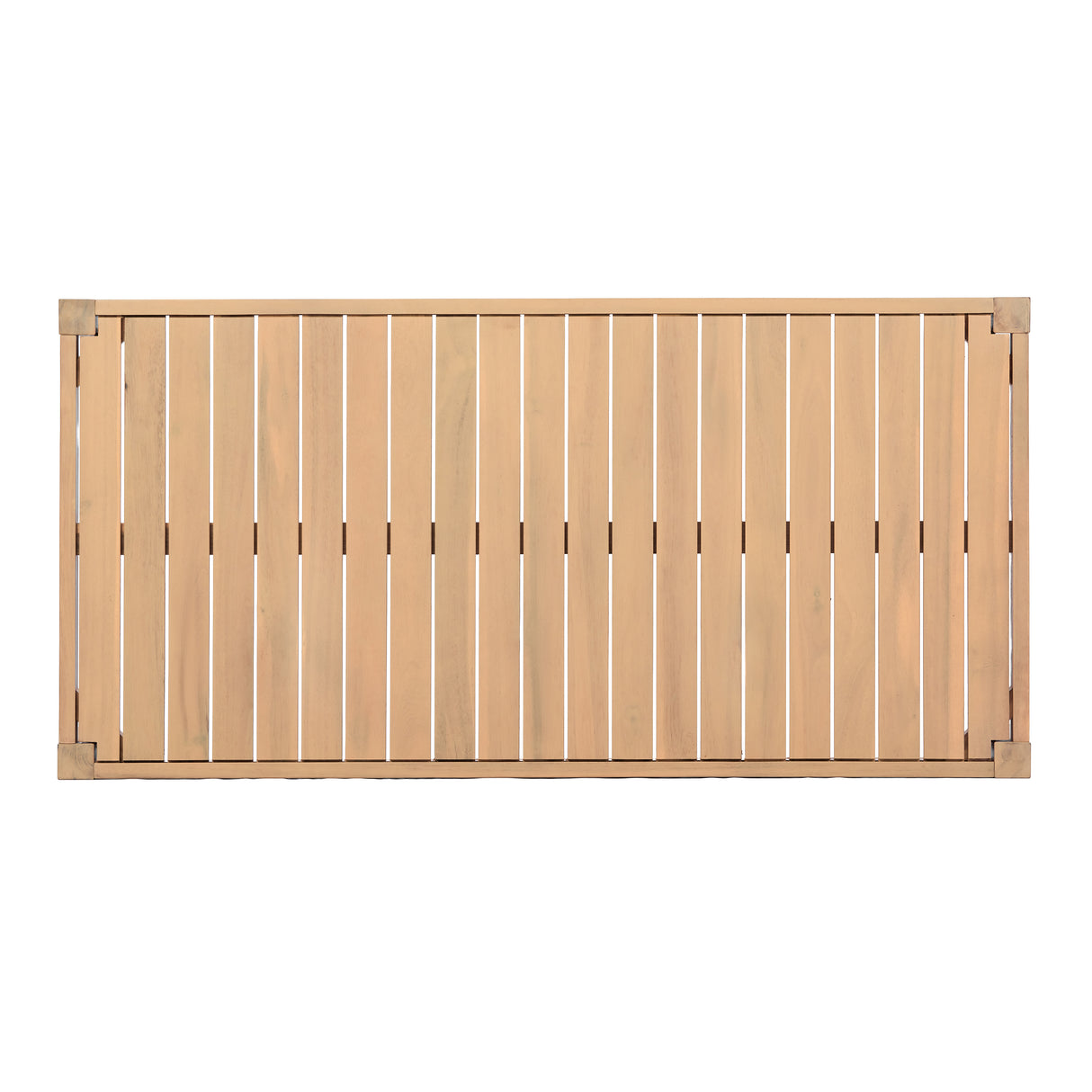 47.24" Outdoor Patio Acacia Solid Wood Coffee Table (Light Teak)