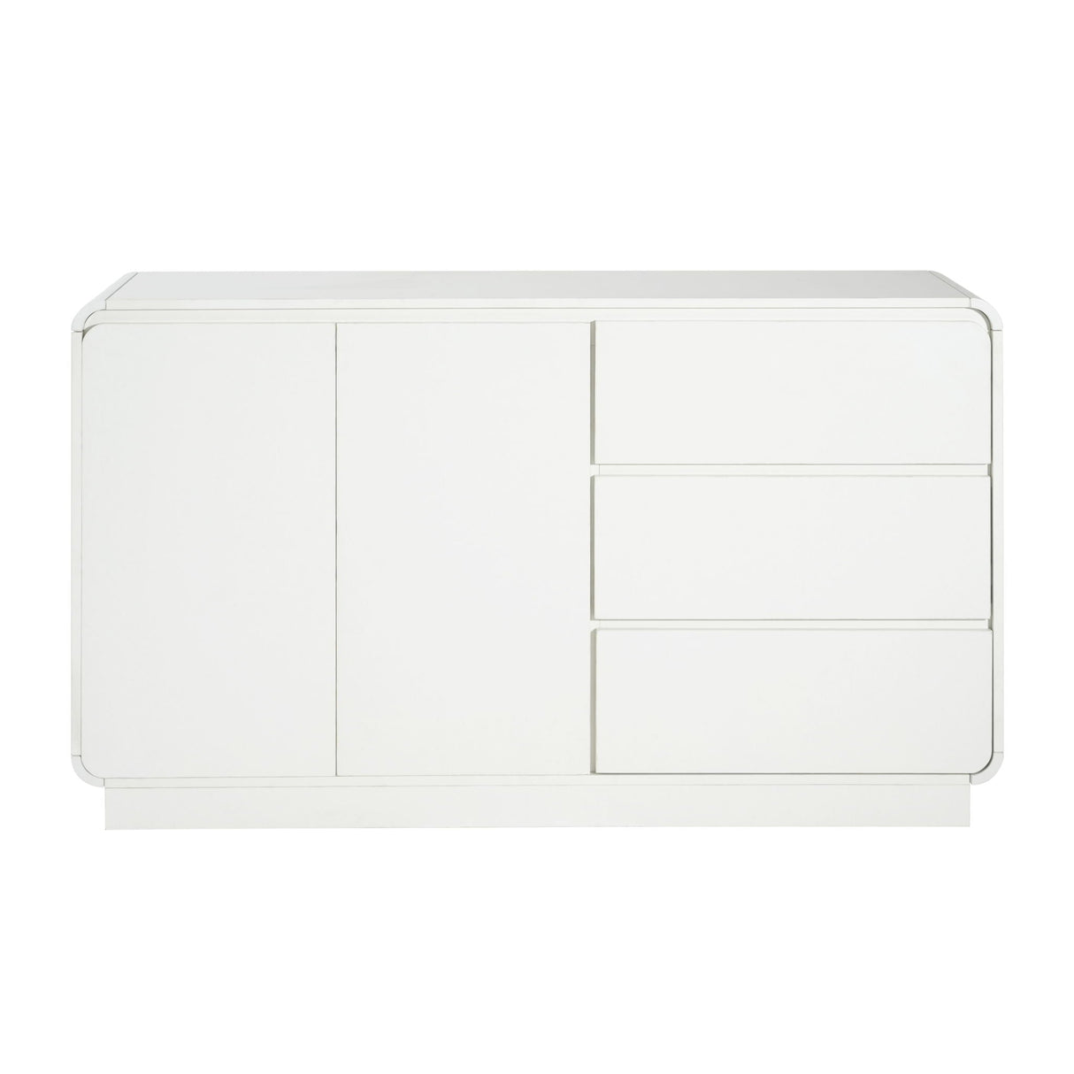 Sideboard, Wide Storage With 2 Doors And 3 Drawers