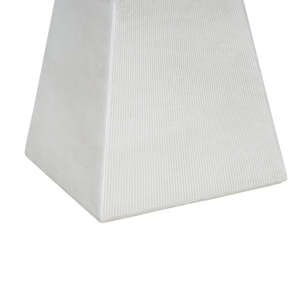Antique-Textured Magnesium Oxide Outdoor Side Table