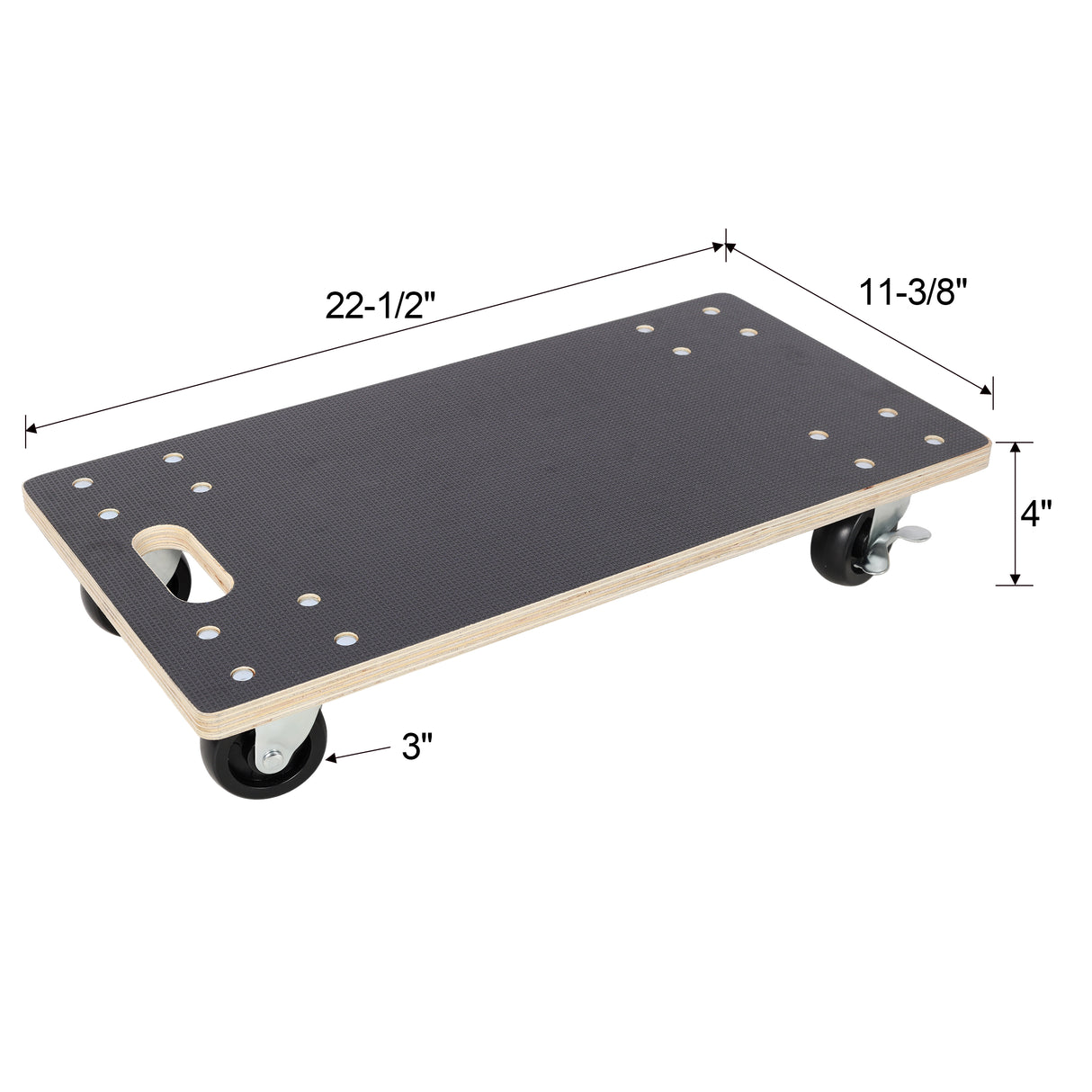Furniture Moving Wooden Dolly with 4 PP Wheels (2 Pack)