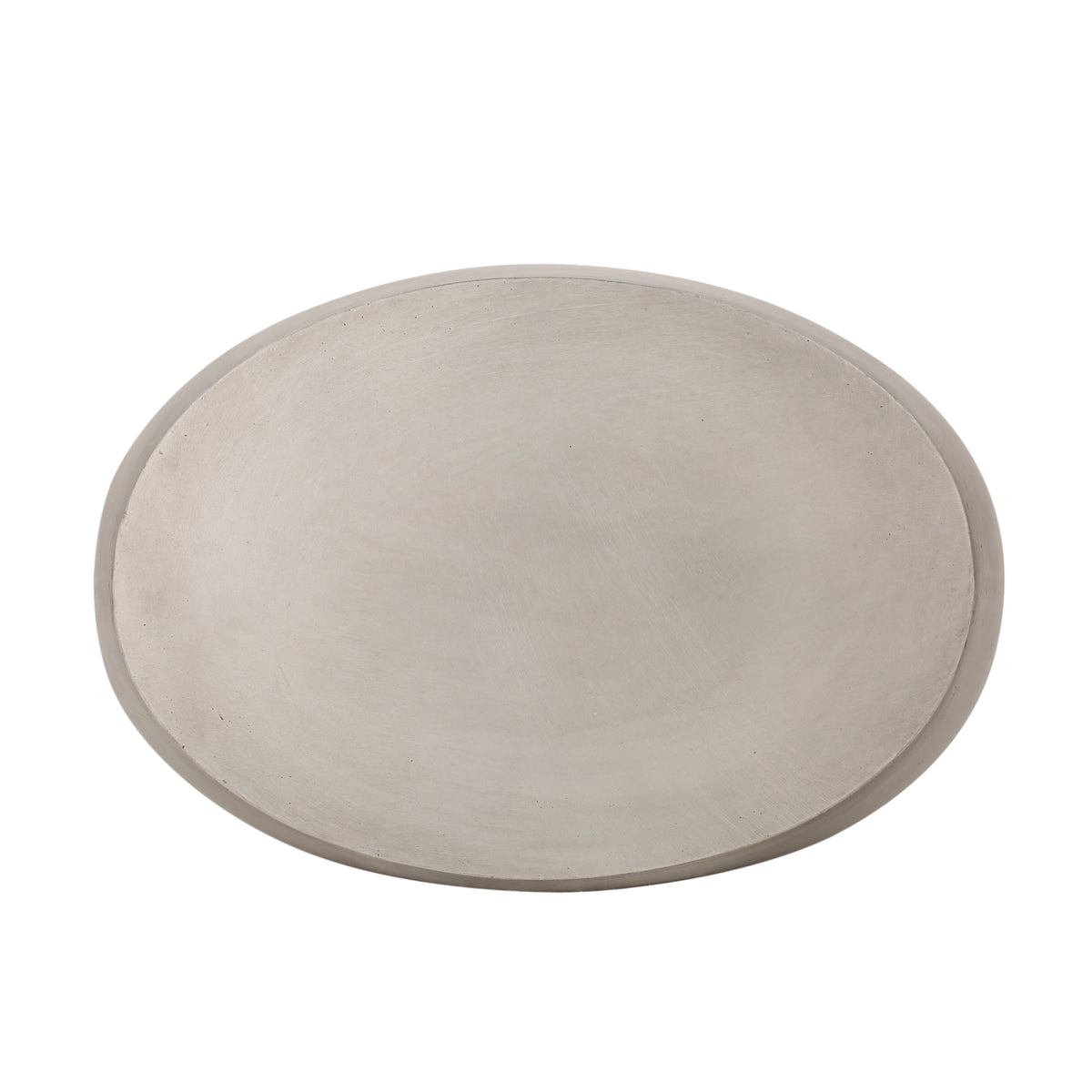 Outdoor Oval Lightweight Concrete Side Table