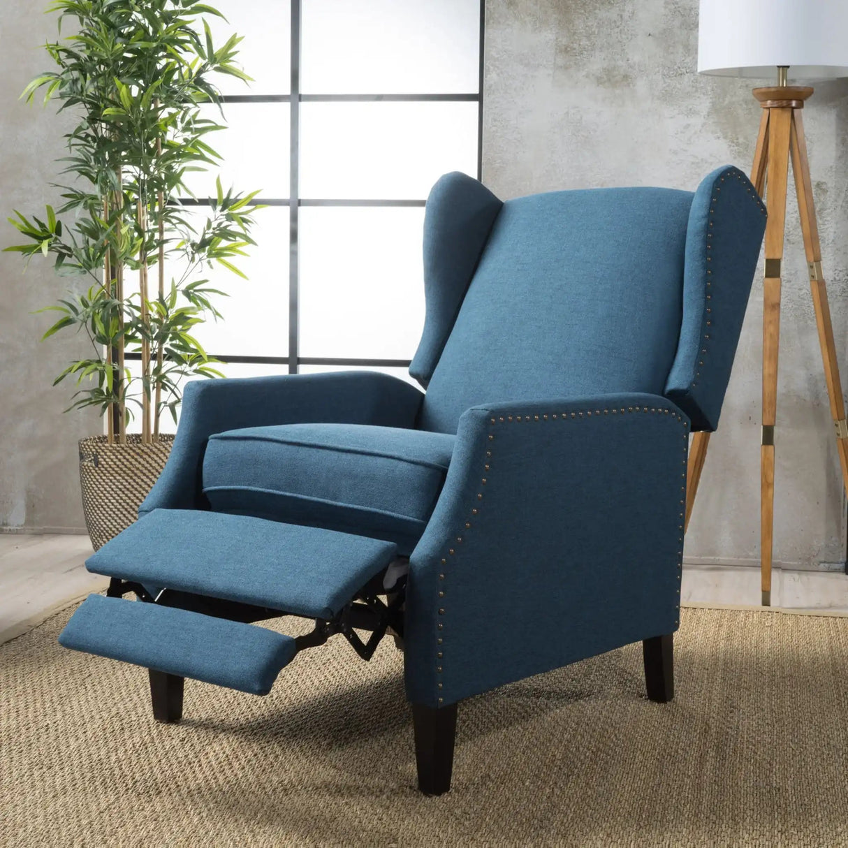Westeros Wing Back Fabric Upholstered Recliner - Best Buy Furniture
