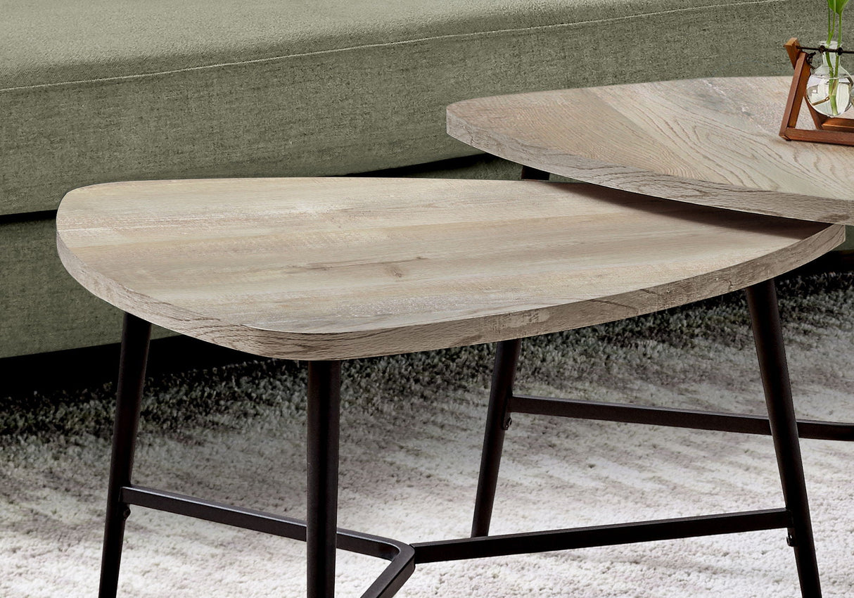 Table Set, Coffee, End, Side, Accent, Living Room / Beige Laminate, Contemporary, Modern (Set of 2) - Taupe - Best Buy Furniture