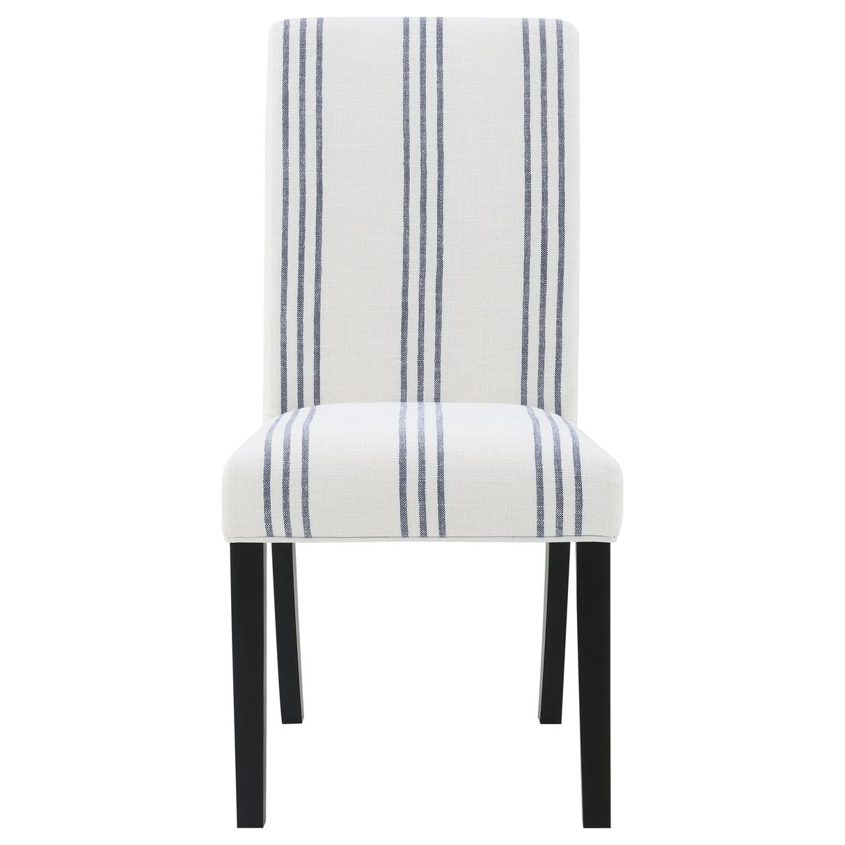 Draper - Upholstered Dining Chair (Set of 2) With Vertical Stripes - Beige