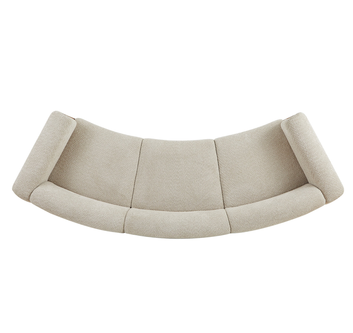 Elegant Curved Boucle Sofa