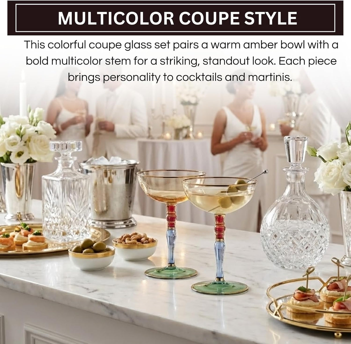 Khen Ravello Coupe Glassware - Set of 2