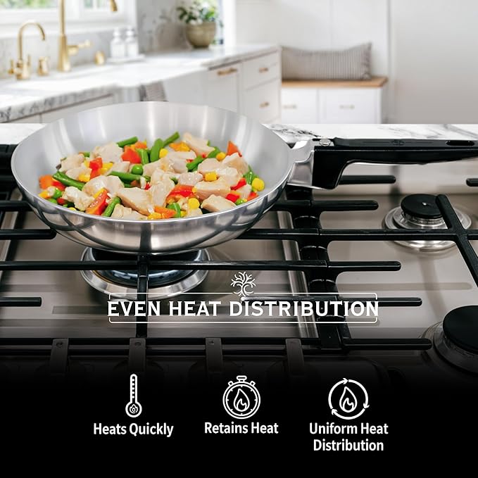 10-Inch Chef Skillet – Quick & Even Heat Distribution – Lightweight Cast Aluminum Frying Pan