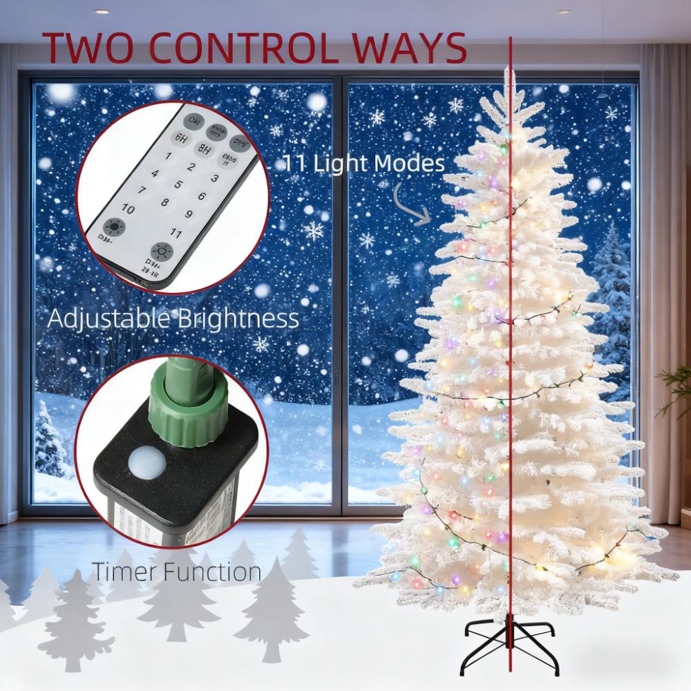 7.5ft Snow Flocked Artificial Christmas Tree