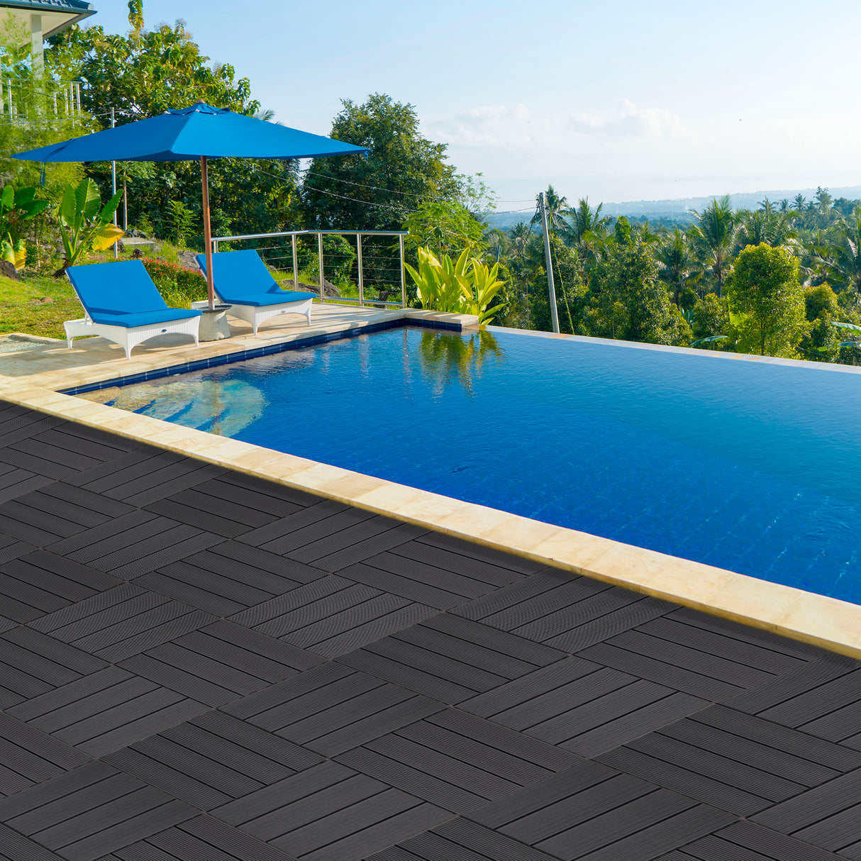 Tiles 9PCS Waterproof Outdoor and Indoor Flooring for Patio, Balcony, Porch, Backyard, Bedroom