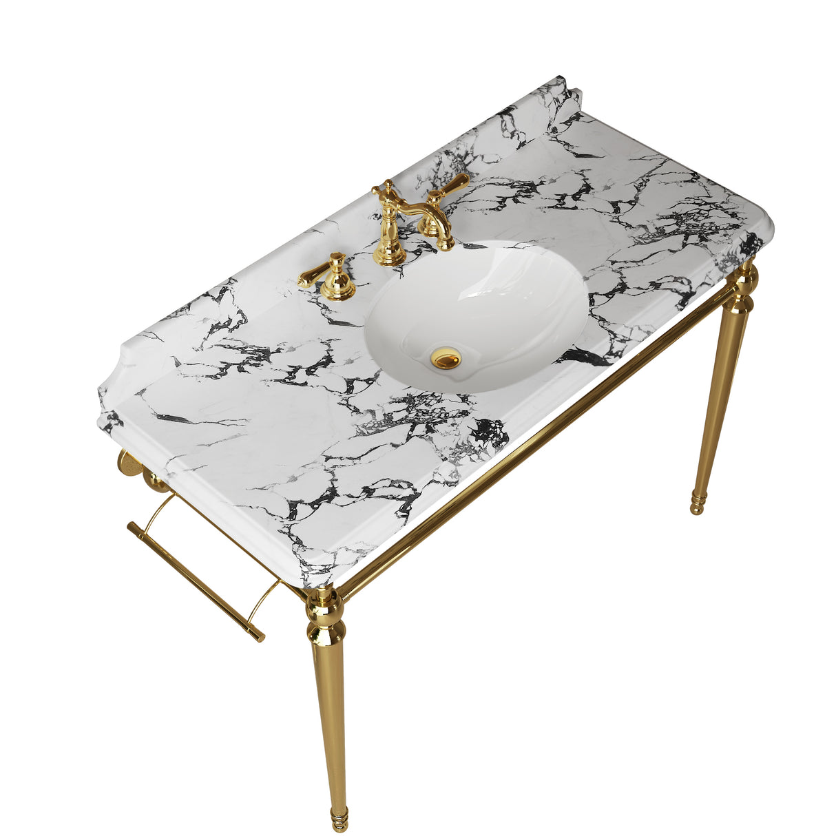 VICI 48" Bathroom Ceramic Undermount Basin and Artificial Marble Countertop