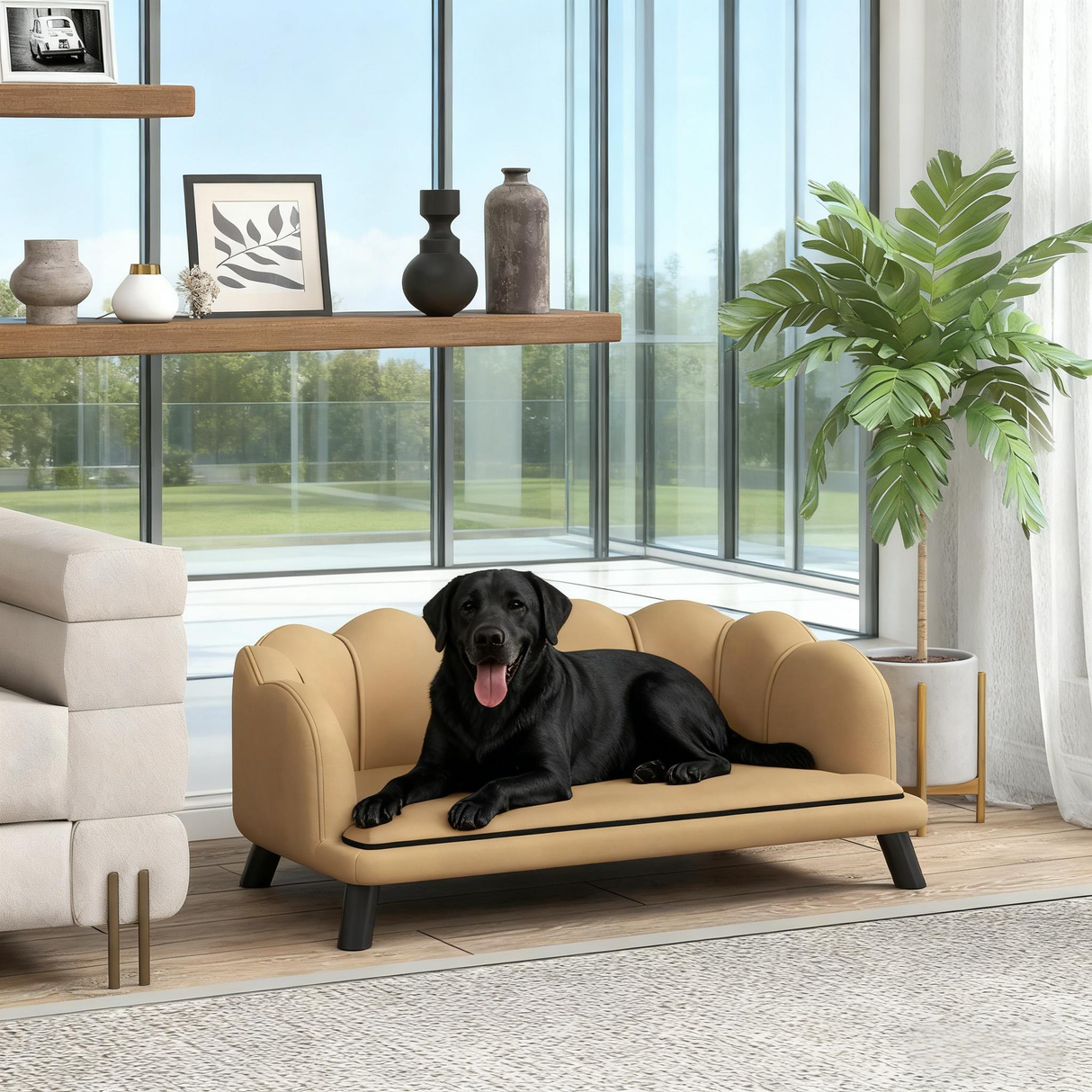 Coffee Pearl Design Pet Sofa