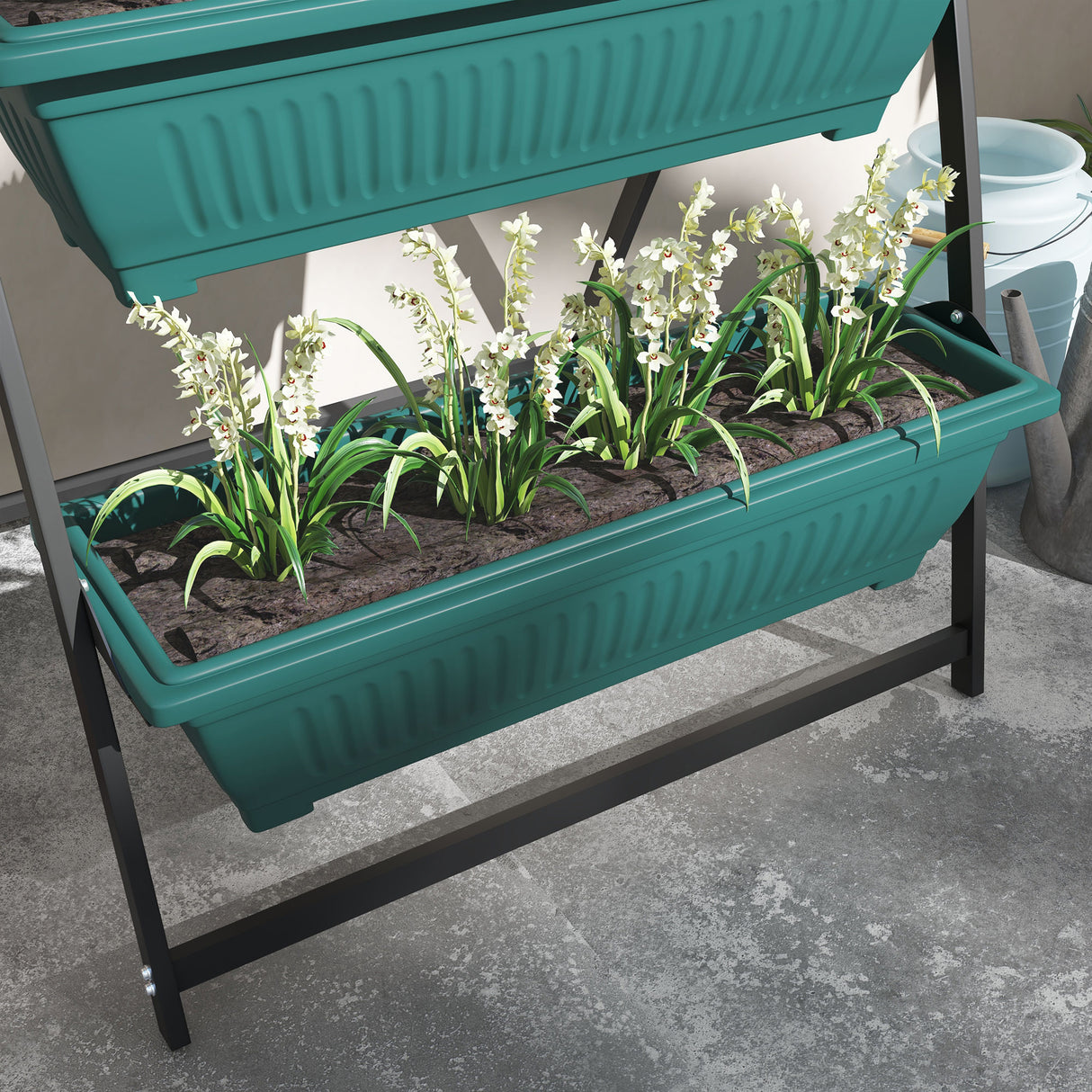 Outsunny 4 Tier Vertical Garden Planter Set