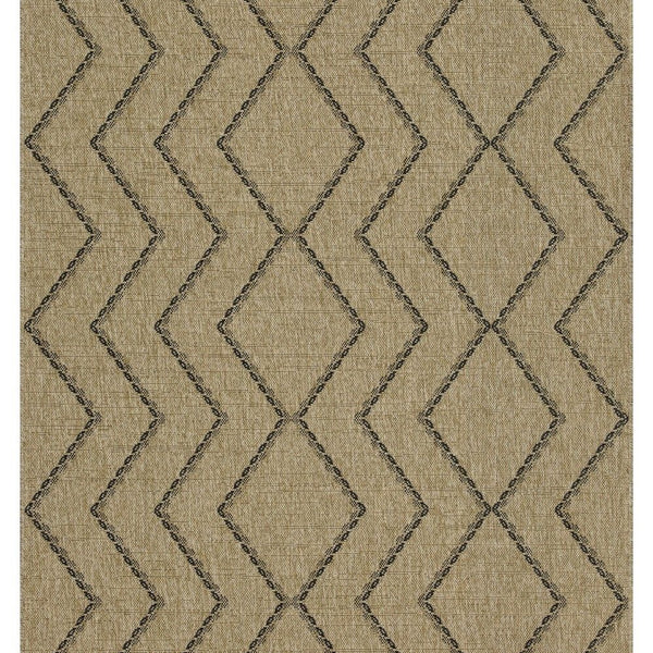 Earth - 5'3" X 7'3" Indoor, Outdoor Area Rug - Black, Natural