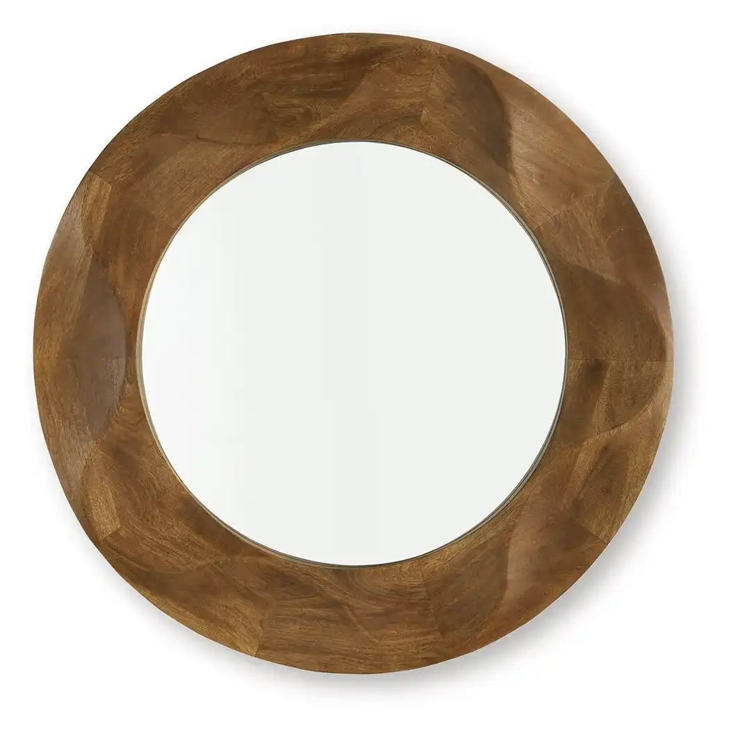 Aajon - Accent Mirror - Brown - Best Buy Furniture
