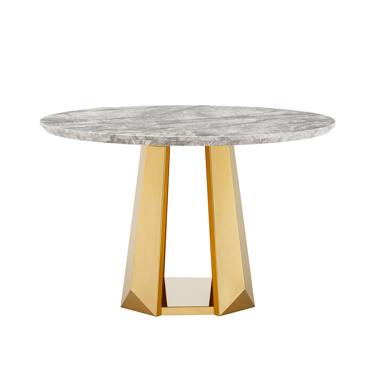 47" Round Marble Dining Table