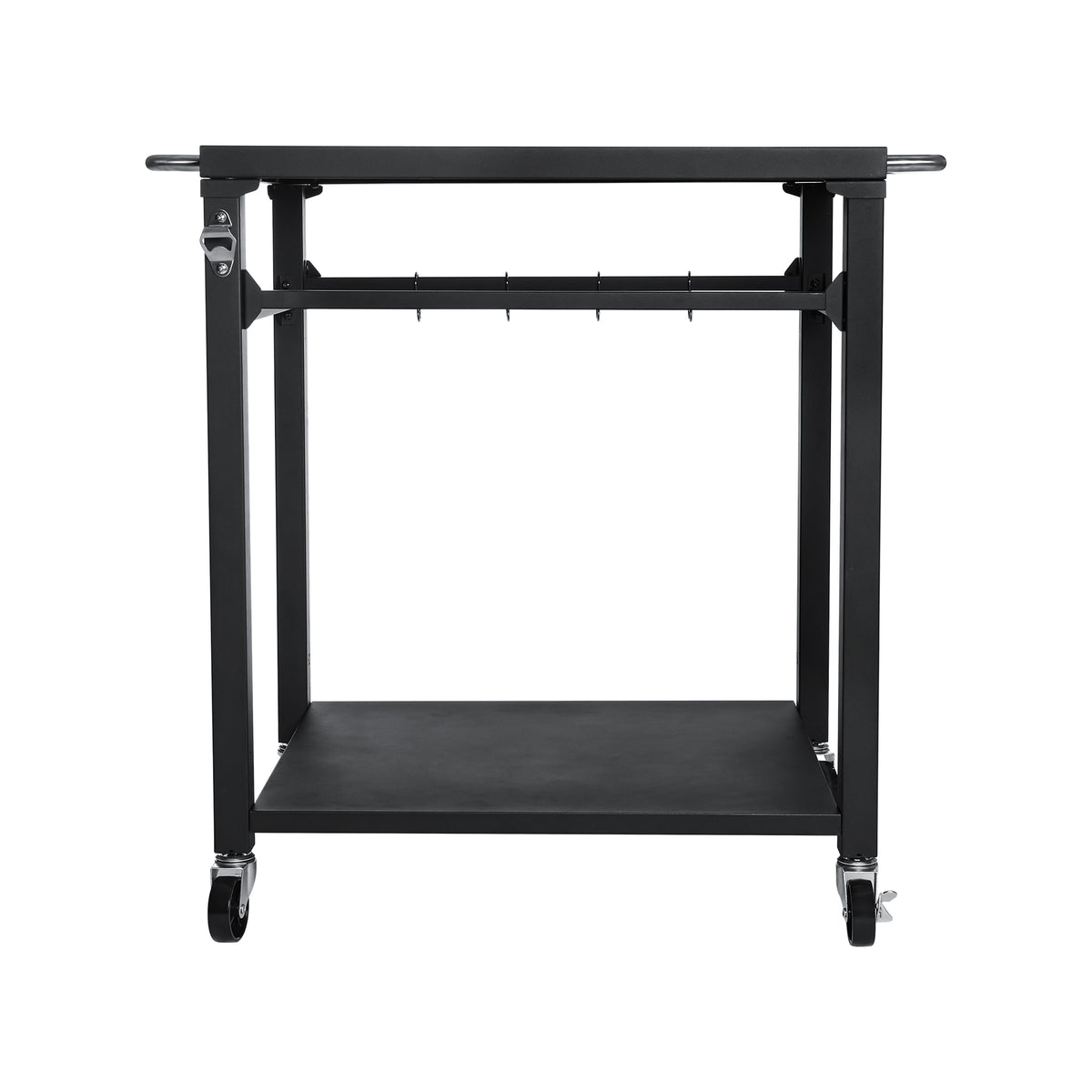 2-Tier Outdoor Grill Cart with Stainless Steel Top