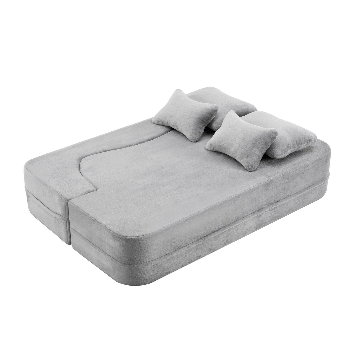 Modern Floor Sofa With 4 Pillows