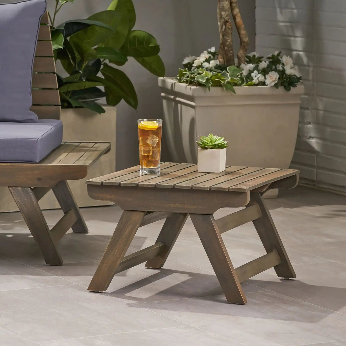 Sedona - Outdoor Side Table With Open Slat Design - Best Buy Furniture