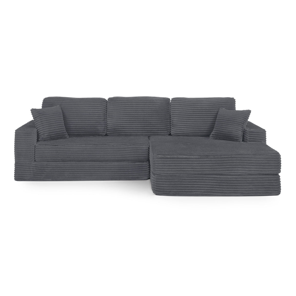 Modern Minimalist L Shape Modular Sectional Sofa, Couch