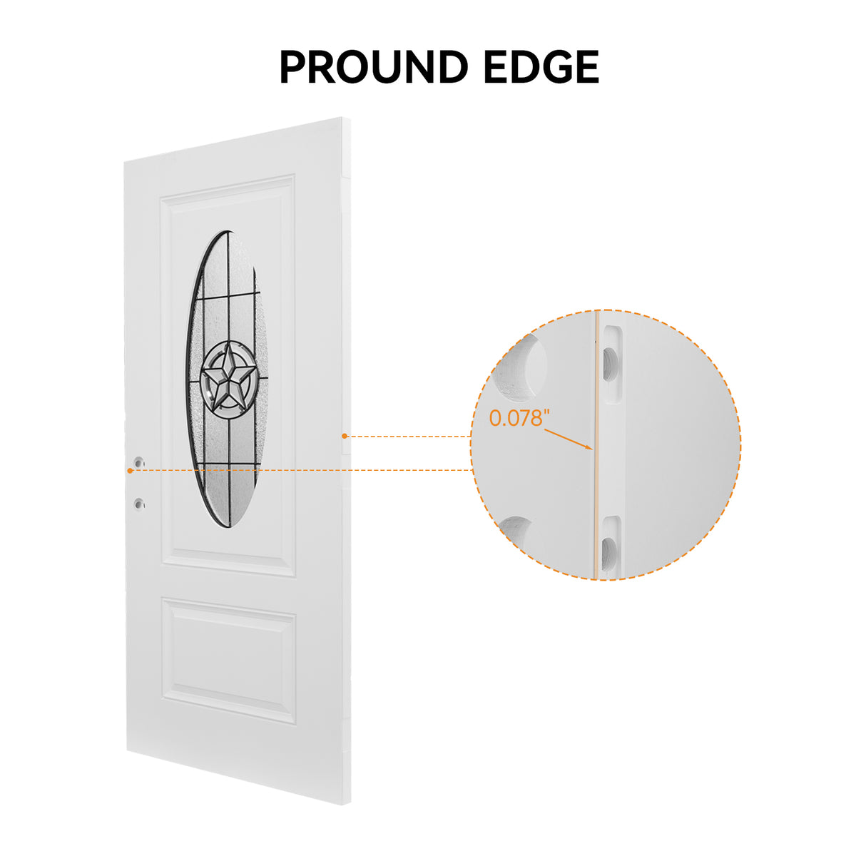 36"x80" Fiberglass Front Door