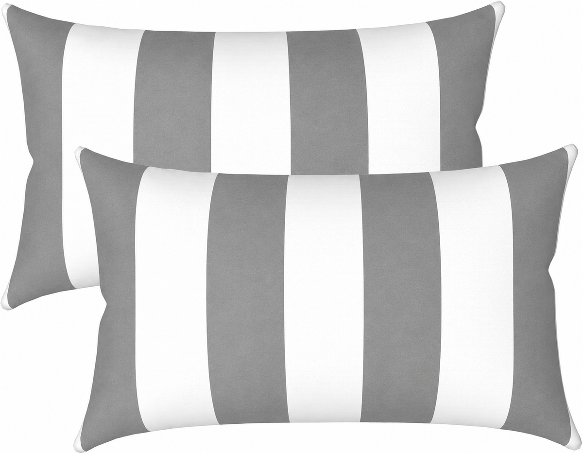 4 Pack Outdoor Lumbar Pillow Covers - 12x20 Inch