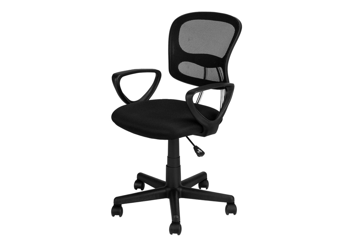 Office Chair, Adjustable Height, Swivel, Ergonomic, Armrests, Mesh, Contemporary / Modern - Black - Best Buy Furniture