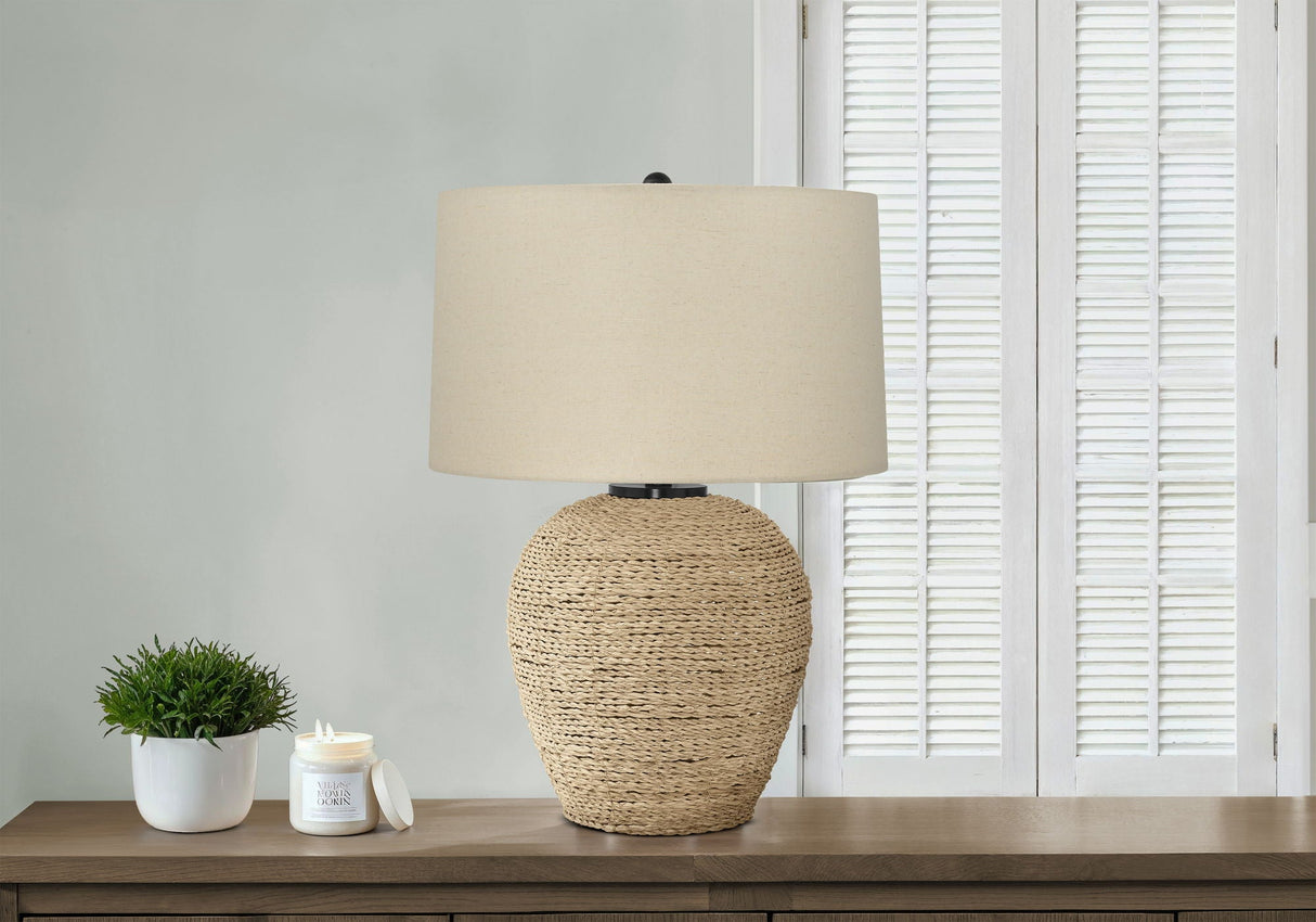 Lighting, Table Lamp, Rattan, Resin, Transitional - Beige - Best Buy Furniture