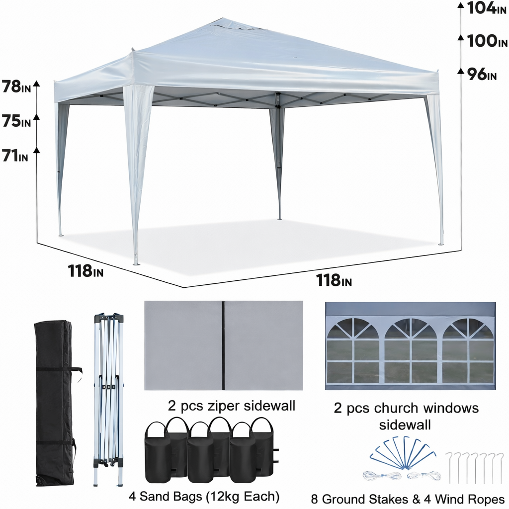 Outdoor 10x10FT Pop Up Gazebo Canopy Tent
