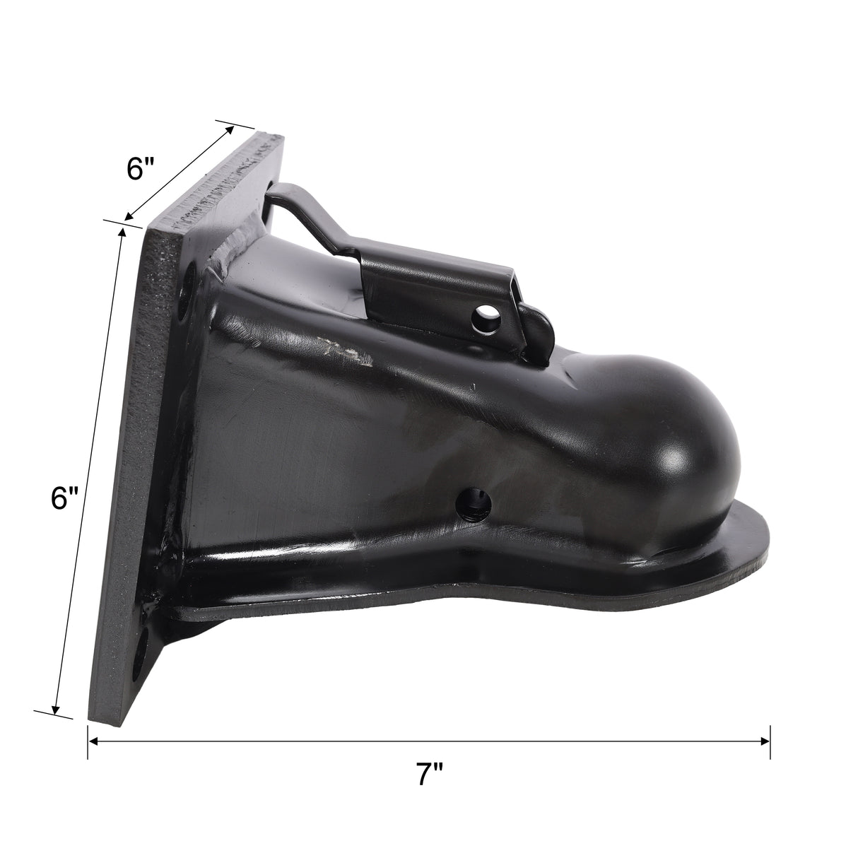 2-5/16 Inch Flat Mount Trailer Coupler, 14,000 LBS