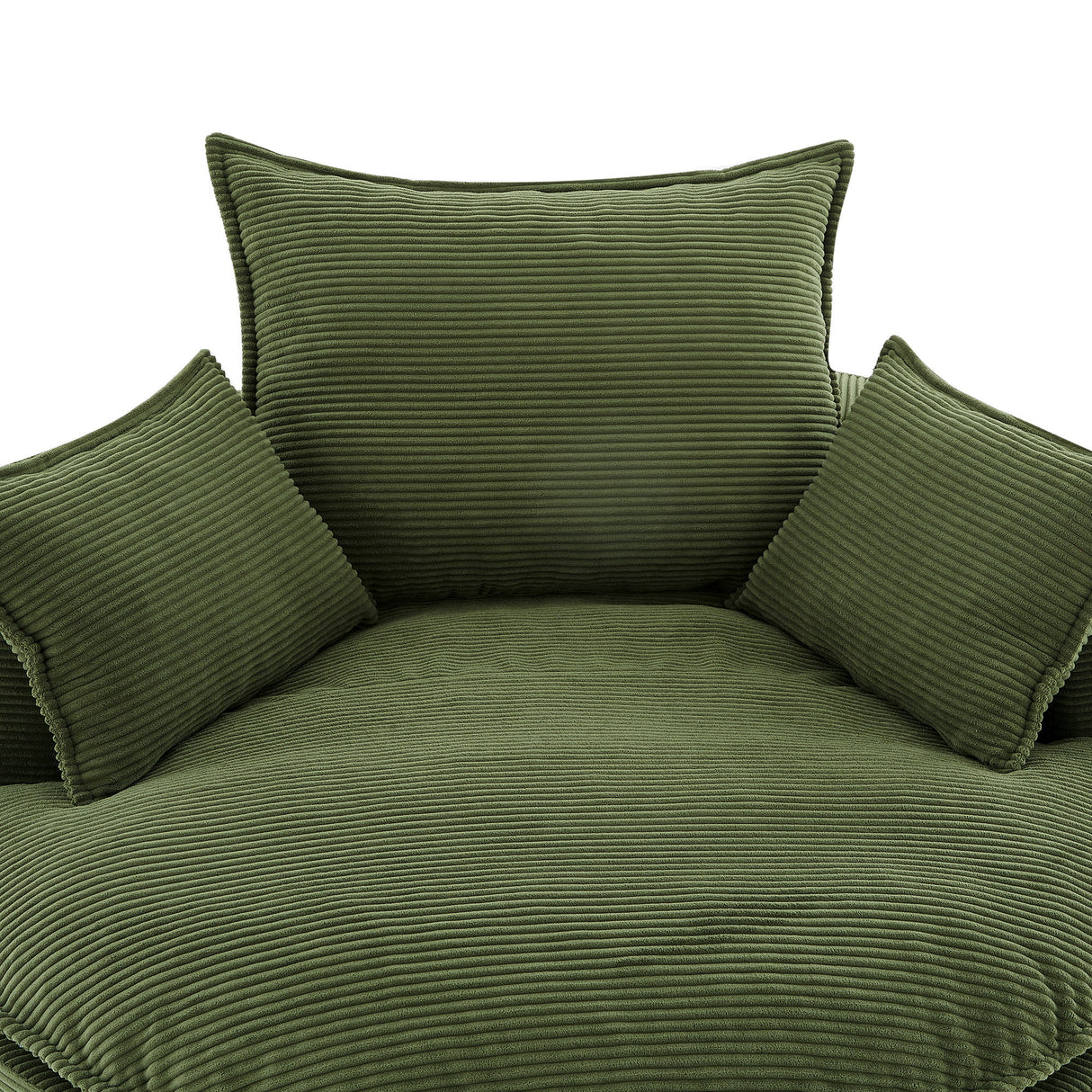360° Swivel Accent Barrel Chair With Dual Layer Cushion And 3 Removable Pillows